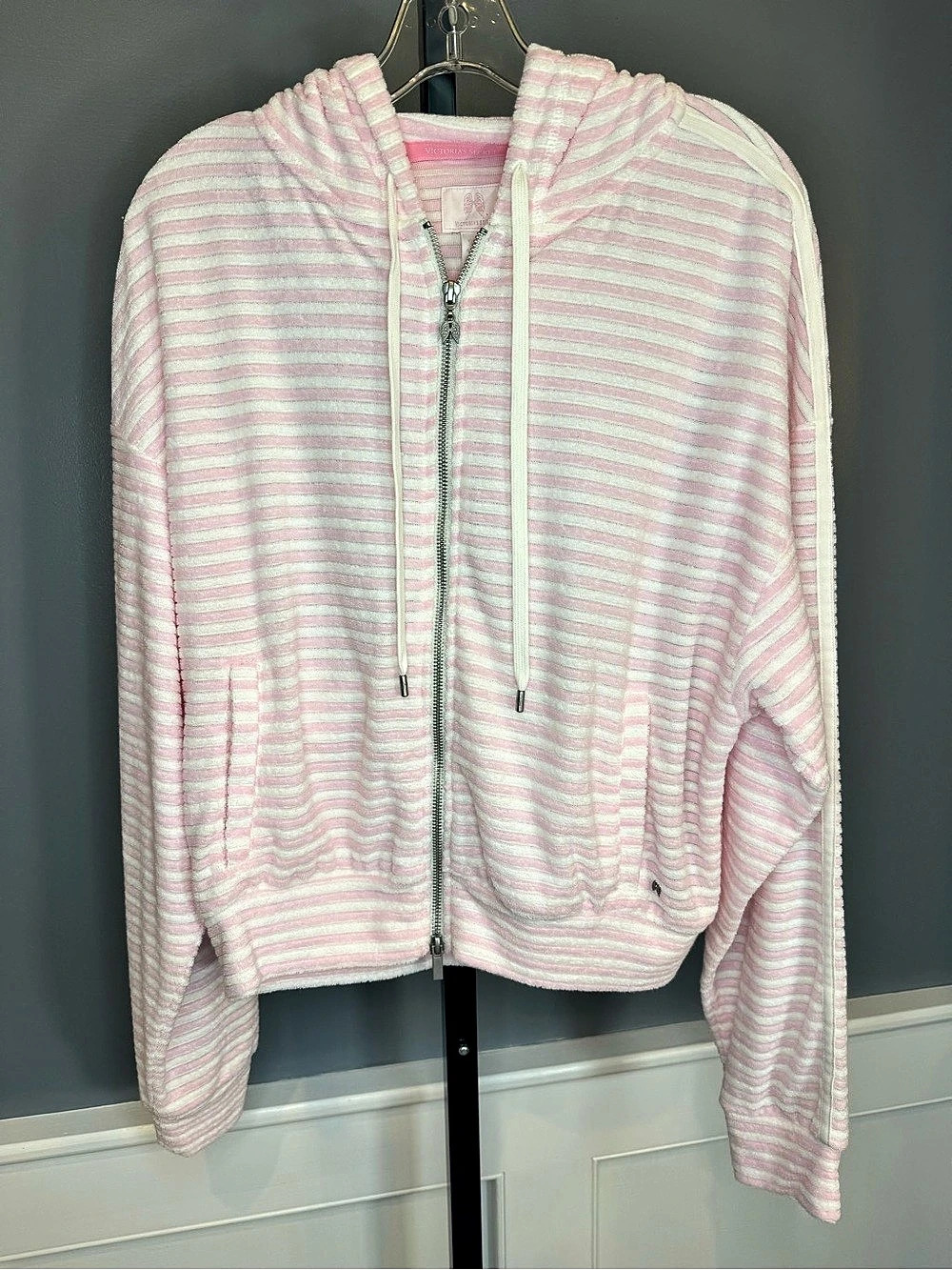 Victoria’s Secret Angel Essentials Micro Terry Full-Zip Hoodie Pretty Blossom St